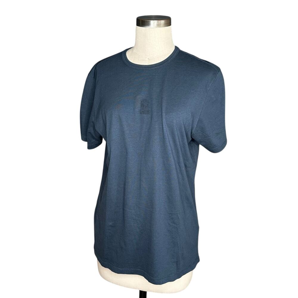 LNDR Fresh As‎ Air Unisex Tee T-Shirt Size Small Blue Earth Embroidered Top